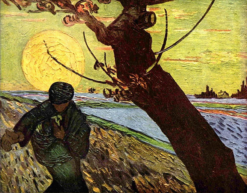Vincent van Gogh (1853-1890) - The Sower, 1888 - Oil on canvas, 32 x 40 cm. Van Gogh Museum, Amsterdam (Vincent van Gogh Foundation)
